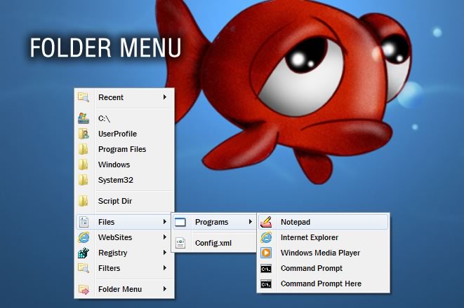 Launch a popup menu of your favorite files and folders with FolderMenu